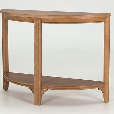 Carmen Half Moon Console Table | Half Moon Hall Side Table – Only Oak Throughout Metal And Mission Oak Console Tables (View 15 of 20)
