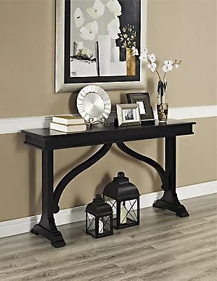 Carolina Wood Veneer Console Table | Ashley Furniture Homestore | Black For Wood Veneer Console Tables (View 12 of 20)