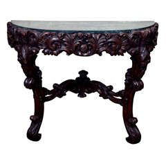 Carved Oak Console Table For Sale At 1stdibs For Honey Oak And Marble Console Tables (View 12 of 14)