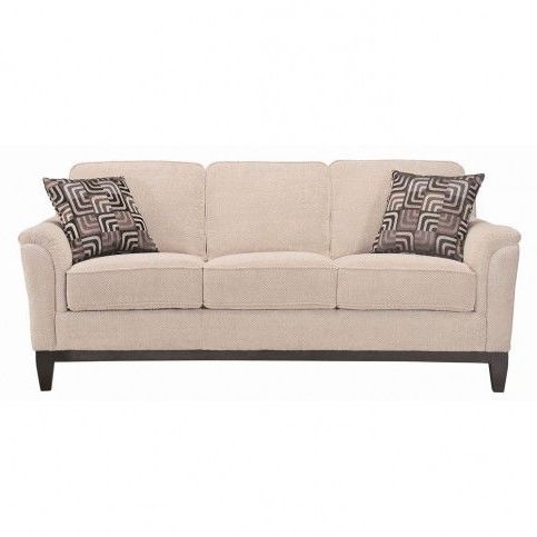 Carver Collection Beige Transitional Sofa | Furniture, Sofa Home For Ecru And Otter Console Tables (View 11 of 20)