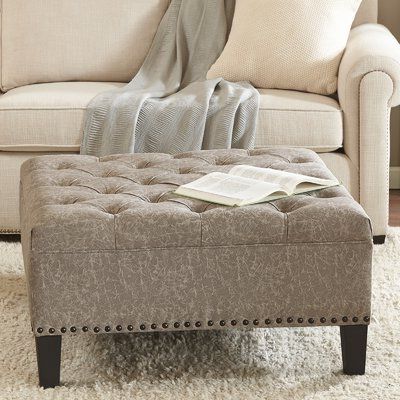Cashmir 38" Tufted Square Ottoman In 2020 | Square Ottoman, Ottoman Intended For Tufted Ottoman Console Tables (View 5 of 20)
