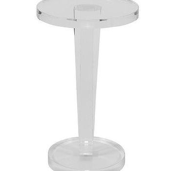 Casper Clear Acrylic Side Table Round Small Tables For Sofa High End For Clear Acrylic Console Tables (View 12 of 20)