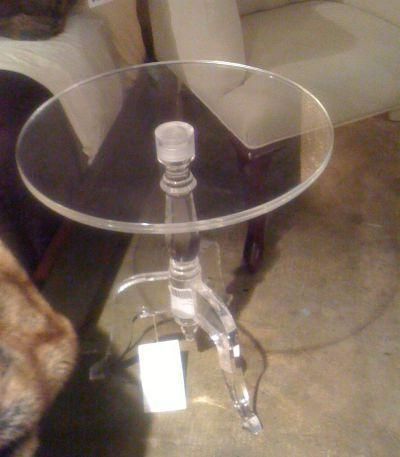 Casper Clear Acrylic Side Table Round Small Tables For Sofa High End Pertaining To Acrylic Modern Console Tables (View 17 of 20)