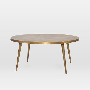 Cast Coffee Table – Antique Brass | West Elm Intended For Espresso Antique Brass Stools (View 14 of 20)