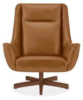 Chair Swivel Brown Walnut Black Leather Round Base | Wawmachine With Lack Faux Fur Round Accent Stools With Storage (View 15 of 20)