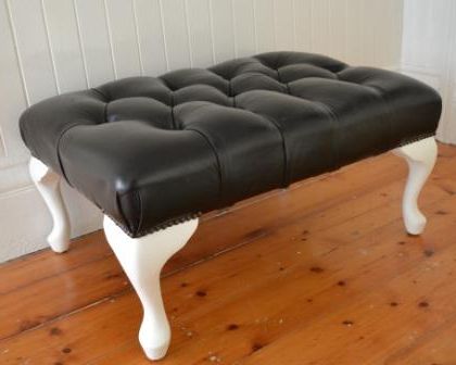 Charles Whyte: Black And White Ottoman Makeover Throughout Black And Off White Rattan Ottomans (View 9 of 20)
