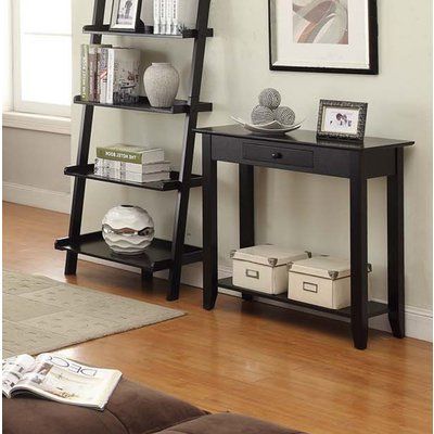 Charlton Home® Williams Console Table | Console Table, Black Sofa Table For Black And Oak Brown Console Tables (View 6 of 20)