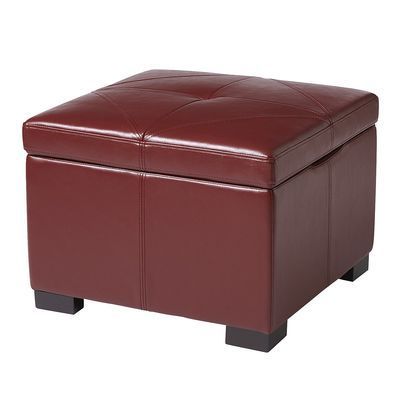 Chelsea Storage Ottoman – Red (x2) (with Images) | Storage Ottoman In Dark Red And Cream Woven Pouf Ottomans (View 16 of 20)