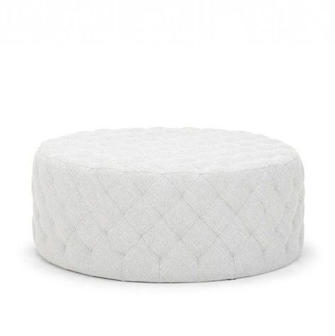 Chester Pin Tuck Ottoman In Light Grey | Ottoman, Ottoman Sofa, Sofa For Light Gray Cylinder Pouf Ottomans (View 9 of 20)