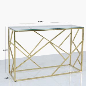 Chimes – Ariana Gold Metal Console Table With Regard To Gold And Clear Acrylic Console Tables (View 15 of 20)