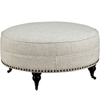 Chintz & Company – Decorative Furnishings – Ottoman – Bella Oyster Grey Within White And Light Gray Cylinder Pouf Ottomans (View 18 of 20)