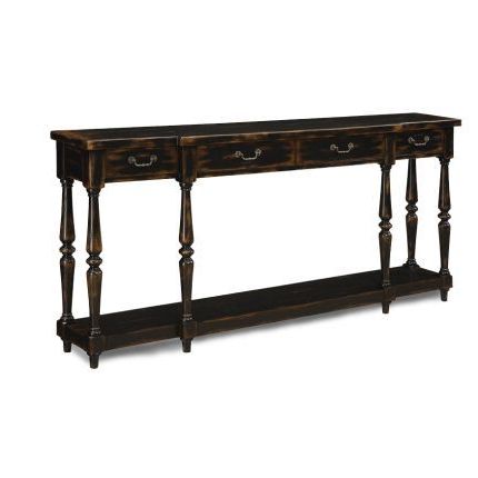 Coast To Coast 72" Antique Black Sideboard | Traditional Console Tables In Antique Silver Metal Console Tables (View 4 of 20)