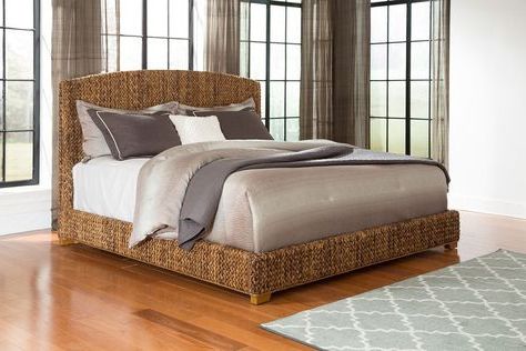 Coaster 300501q Laughton Woven Banana Leaf Queen Bed In Natural Finish For Natural Woven Banana Console Tables (View 16 of 20)