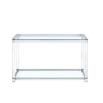 Coaster Contemporary 720749 Cleat Glass Acrylic Chrome Sofa Table Intended For Chrome And Glass Modern Console Tables (View 7 of 20)