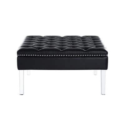 Cocktail – Ottomans – Living Room Furniture – The Home Depot Regarding Gray Fabric Round Modern Ottomans With Rope Trim (View 14 of 20)