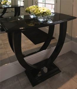 Console Table In Black Gloss Finish For Black Console Tables (View 14 of 20)