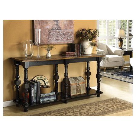 Console Table In Brown & Black | Sofa Table Decor, Black Console Table Regarding Dark Brown Console Tables (View 7 of 20)