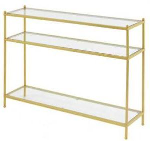 Console Table In Clear Glass And Gold [id 4030022] | Ebay With Regard To Clear Glass Top Console Tables (Gallery 19 of 20)