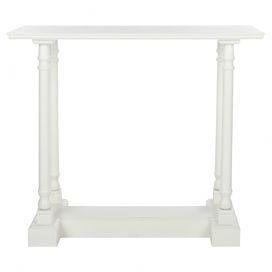 Console Table In Distressed Cream. Product: Console Tableconstruction Within Square Weathered White Wood Console Tables (Gallery 20 of 20)