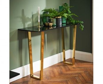 Console Tables & Hall Tables – White, Glass, Oak, Marble & More Regarding Glass And Gold Console Tables (View 17 of 20)