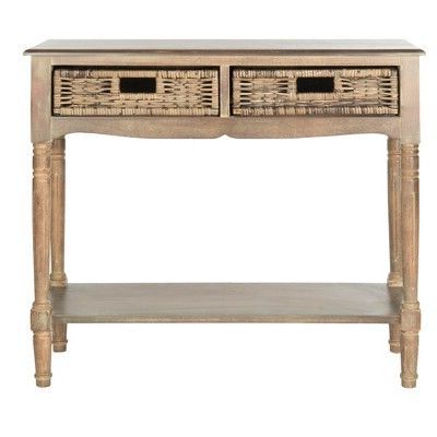 Corbin Console Table Washed Natural Pine – Safavieh | Wooden Console With Gray Wash Console Tables (View 3 of 20)