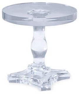 Corinthian Pedestal Side Table, Clear Acrylic — Here, A Classical Side With Clear Acrylic Console Tables (View 17 of 20)