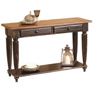 Country Vista Antique Black/ Oak Sofa Table – Overstock – 9735661 In Black And Oak Brown Console Tables (Gallery 19 of 20)