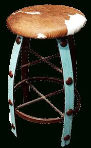 Cowhide Bar Stools, Western Bar Stools  Free Shipping With Medium Brown Leather Folding Stools (View 17 of 20)