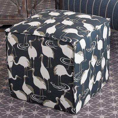 Crane Cube Ottoman | Cube Ottoman, Ottoman, Upholstered Ottoman With Regard To Solid Cuboid Pouf Ottomans (View 16 of 20)