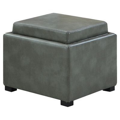 Cube Ottoman Color: Grey – Http://delanico/ottomans/cube Ottoman Throughout Gray Velvet Ottomans With Ample Storage (View 5 of 20)