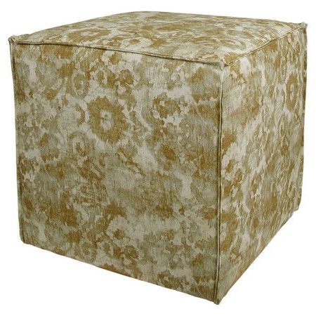 Cube Ottoman With A Pine Frame And Foam Cushioning (View 2 of 20)