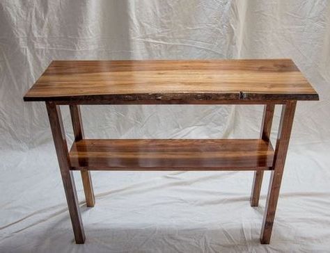 Custom Made Live Edge Black Walnut Console Table (with Images Regarding Dark Walnut Console Tables (View 6 of 20)