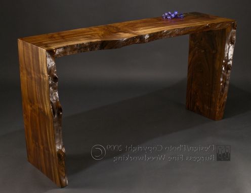 Custom Made Poured Walnut Sofa Tableburgess Fine Woodworking For Walnut Console Tables (View 6 of 20)