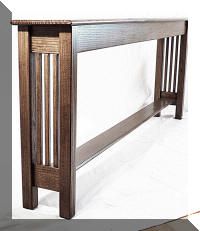 Custom Quarter Sawn Oak Craftsman Mission Console Hall Sofa Table Regarding Metal And Mission Oak Console Tables (View 5 of 20)