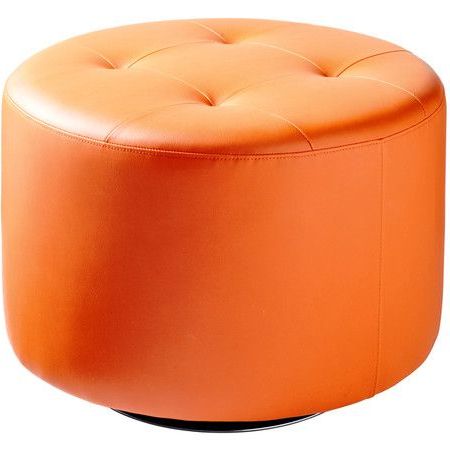 Cylindrical Swivel Ottoman In Leatherette (View 15 of 20)