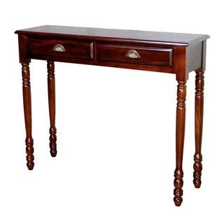 D Art Dark Brown 2 Drawer Hall Table (indonesia) | Sofa Table Decor With Dark Brown Console Tables (Gallery 20 of 20)