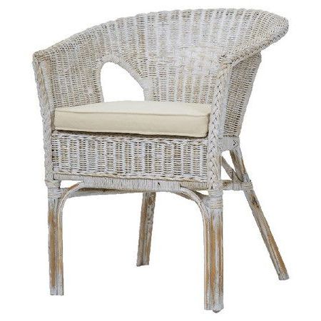 Daisy Rattan Arm Chair | Rustic Chair, Rustic Furniture, Rustic Fireplaces With White Washed Wood Accent Stools (View 2 of 20)