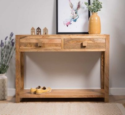 Dakota Mango Wood Console Table | Clear, Honey Or Walnut Hall Table With Natural Mango Wood Console Tables (View 11 of 20)
