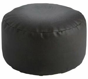 Dark Brown Faux Leather Footstool Pouffe Ottoman Foot Rest Small Seat For Small White Hide Leather Ottomans (Gallery 19 of 20)