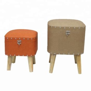 Decorative Cheap Ottoman Stool With Wooden Leg In Kd – Buy Cheap Kd Inside Wooden Legs Ottomans (View 17 of 20)