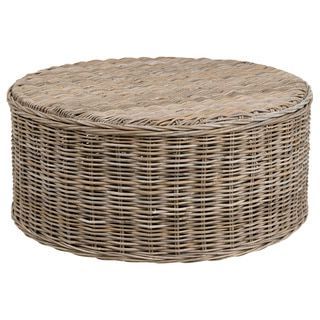 Decorative Oakridge Natural Brown Round Coffee Table | Round Coffee Regarding Natural Woven Banana Console Tables (Gallery 19 of 20)