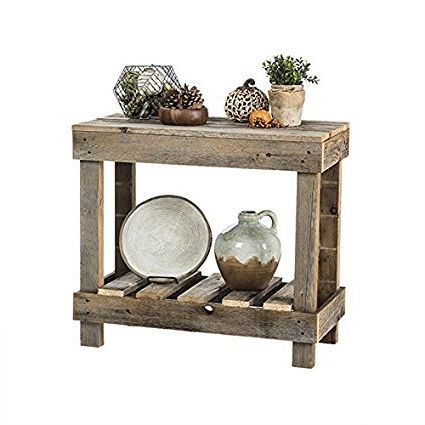Del Hutson Designs  Rustic Barnwood Sofa Table, Usa Handmade Reclaimed For Reclaimed Wood Console Tables (View 14 of 20)