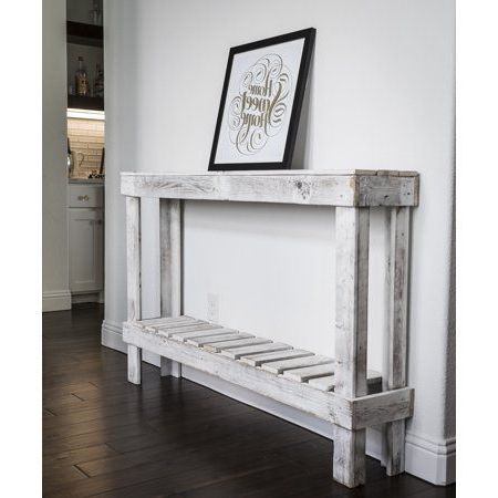 Del Hutson Large Rustic Barnwood Sofa Table – Walmart | Barnwood Intended For Smoked Barnwood Console Tables (View 15 of 20)