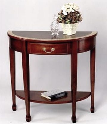 Demilune Cherry Console Table Pertaining To Heartwood Cherry Wood Console Tables (View 1 of 20)