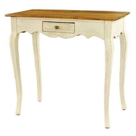Distressed Maryanna Console  Accent Table  Antique White/black/blue Gr Inside Square Weathered White Wood Console Tables (View 13 of 20)