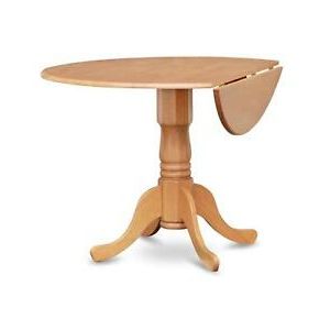 Drop Leaf Dining Table Round Solid Wood Home Kitchen Small Spaces Inside Leaf Round Console Tables (View 15 of 20)