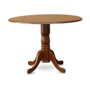 Drop Leaf Dining Table Round Solid Wood Home Kitchen Small Spaces Within Leaf Round Console Tables (View 6 of 20)