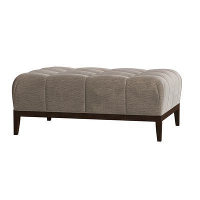 Duralee Furniture Easley 42" Tufted Rectangle Cocktail Ottoman Body With Linen Sandstone Tufted Fabric Cocktail Ottomans (View 9 of 20)