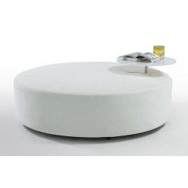 E148 Modern White Fabric Ottoman And Table | Fabric Ottoman, Ottoman With Regard To Modern Gibson White Small Round Ottomans (View 11 of 20)