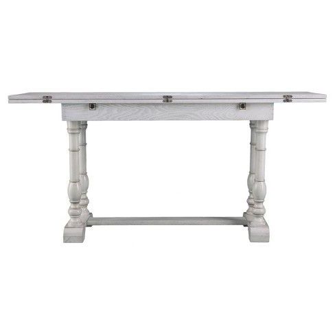 Edendale Farmhouse Folding Trestle Console To Extendable Dining Table Intended For Modern Farmhouse Console Tables (View 12 of 20)